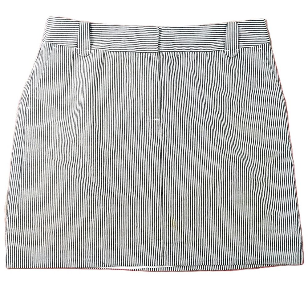 Ann Taylor LOFT Women’s Size 8 Skirt Seersucker Pinstripe Cotton Blend